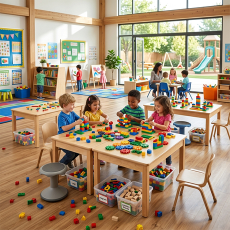 STEM Kindergarten & Preschool Building Block Tables