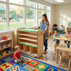Space-Saving Mobile Daycare Bedding Storage Cabinet