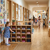 Child-Height Preschool Shoe Storage Cabinet | Open Shoe Rack