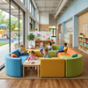 Modular Preschool Waiting Area Sofa - Modern Daycare Seating
