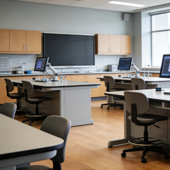 STEM Classrooms Furniture Ergonomic Student Desk And Chair（1）