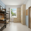 K-12 Student Dormitory Wardrobes Wood Storage Cabinets