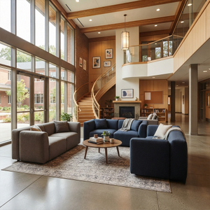 K-12 Boarding School Lobby Sofas Student Lounge Seating for Collaborative Learning