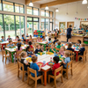Stain Resistant Kindergarten Table for Preschool Dining Spaces