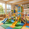 Modular Kindergarten Play Slides Indoor Climbers