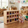 Child-Height Preschool Shoe Storage Cabinet | Open Shoe Rack