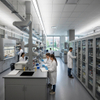 Full-height modular university lab lockers for glassware and chemical reagent storage