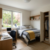 Compact Space Saving Dorm Bed with Built-in Wardrobe for Higher Education Student Housing