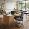 Ergonomic Teacher Desk And Chair Set Minimalist Mobile Workstation