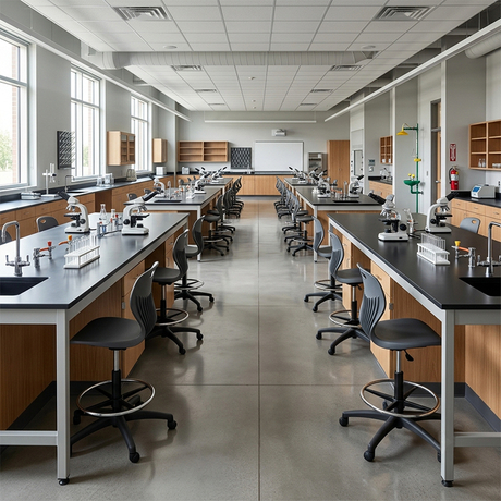 Ergonomic Science Lab Stools for Students
