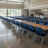 Colorful Stackable Plastic School Dining Chairs Modern Canteen Furniture
