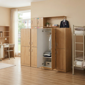 K-12 Student Dormitory Wardrobes Wood Storage Cabinets