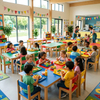 Stain Resistant Kindergarten Table for Preschool Dining Spaces