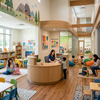Modern Preschool Reception Desk for Kindergarten Waiting Area