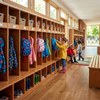 Kindergarten Coat Cubbies with Hooks | Daycare Mudroom Locker